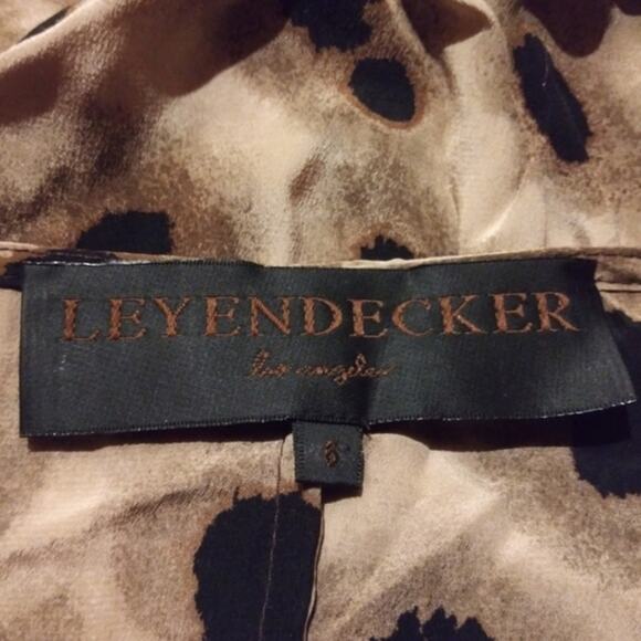 Leyendecker Animal Print 100% Silk Mini Dress Sz 6 - Picture 2 of 4
